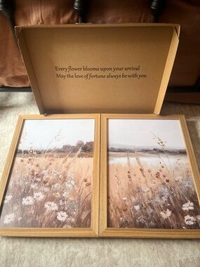 Floral Field Framed Wall Art - Set of 2